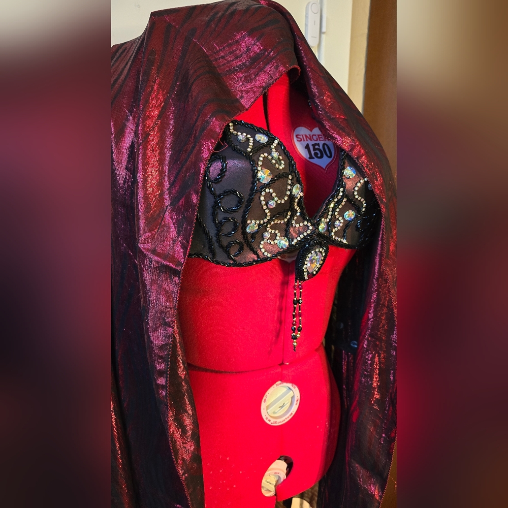 Eman Zaki Professional 7-Piece Bellydance Costume Beledi Saidi Flare Pants OOAK - Picture 6 of 16